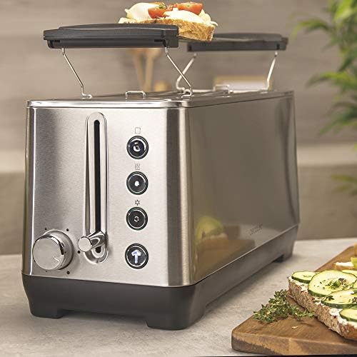 Cecotec Grille-Pain BigToast Extra Double, 2 Fentes Extra Larges, 1600 W, Inox