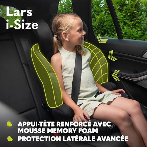 lionelo Siège Auto Bébé I-Size Lars, Groupes 2 et 3, Protection Latérale, Appui-tête Réglable