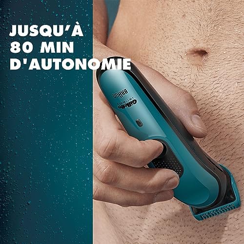 Gillette Tondeuse Intime Homme I3, Peau Sensible, Lames Métal Inusables, Étanche