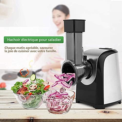 Nictemaw Râpe Légumes Électrique, Modèle AM003741_EU, 150W, 5 Cônes Acier Inoxydable