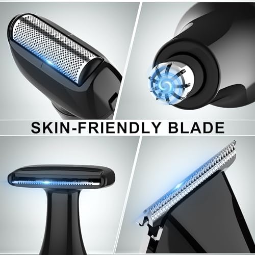 Hatteker Rasoir Électrique Homme, Tondeuse Corps avec Bras Extensible, Kit Étanche