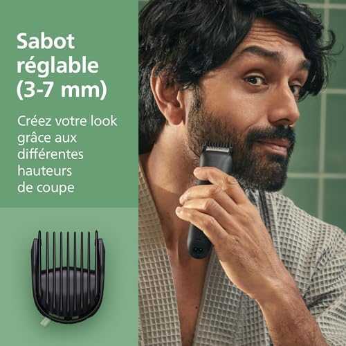 Philips Tondeuse Multigroom Série 3000, Modèle MG3930/15, 7 Accessoires, Lames Auto-affûtées