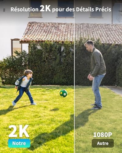 Caméra de Surveillance Solaire 4G LTE, 180° Extérieure, Blanc