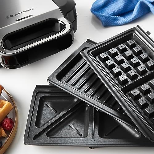 Russell Hobbs Appareil à Croque Monsieur Multifonction 3en1, Modèle 26810-56, Plaques Antiadhésives