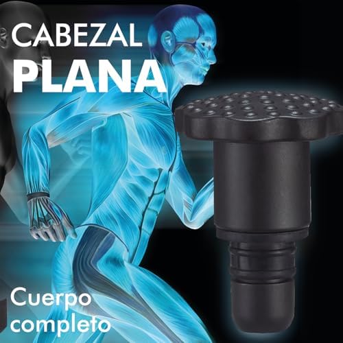 Jocca Pistolet de Massage Musculaire, 9 Vitesses, 4 Têtes Interchangeables, Écran LED