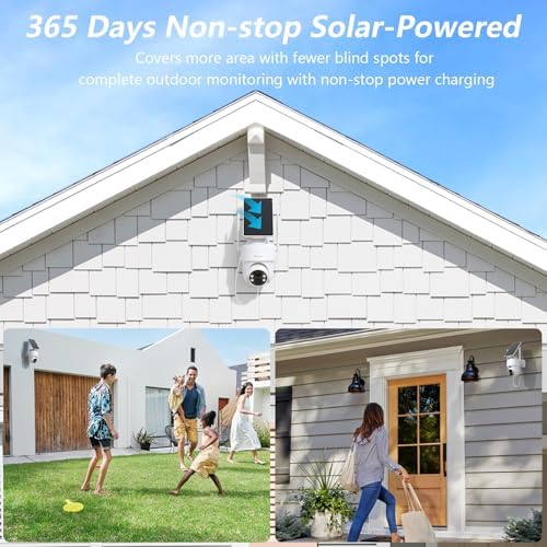 Caméra Solaire Extérieure 2K avec Vision Nocturne et Audio Bidirectionnel