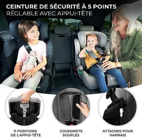 Kinderkraft Siège Auto i-Size COMFORT UP, Groupe 1/2/3, 9-36 kg, Vert