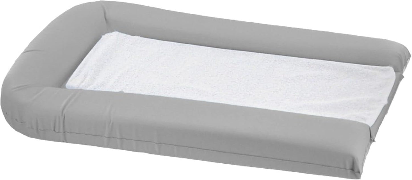 Matelas à Langer - PVC Gris Perle - 2 Éponges Amovibles