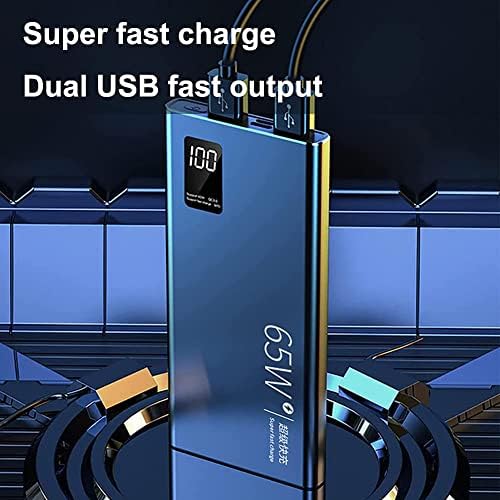 Chargeur Portable Rapide 65W Batterie Externe 50000mAh avec Affichage LED