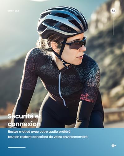 Écouteurs Étanches Bluetooth 5.4 à Conduction Osseuse, Mémoire MP3 32G