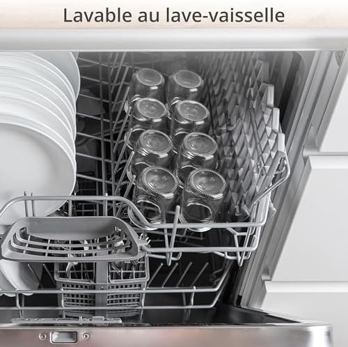Mini Fiole en Verre 100 ml avec Bouchon Liège, Lot de 24, Petit Pot en Verre pour Cadeaux de Mariage