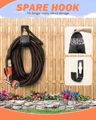 Tuyau Arrosage Extensible 150FT/45M avec 10 Modes, Noir et Orange