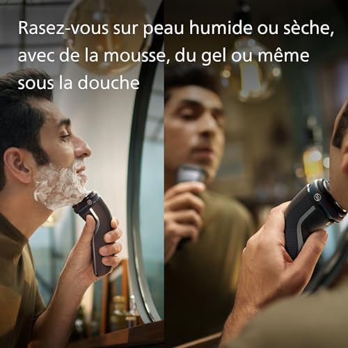 Philips Rasoir Électrique Homme Series 3000 S3241/12, Wet & Dry, Noir