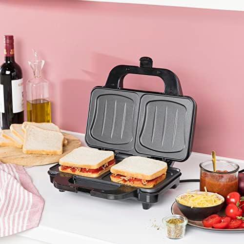 Tristar Appareil à Croque-Monsieur SA-3060, 900W, Plaques Extra-Profondes, Noir