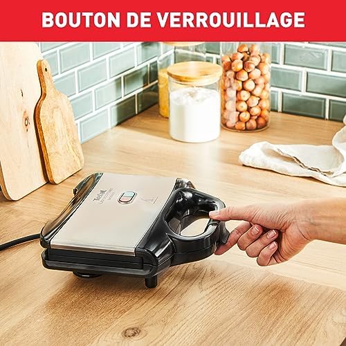 Tefal Appareil à Croque-Monsieur SM155212, Rapide et Puissant, Revêtement Antiadhésif, Rangement Facile
