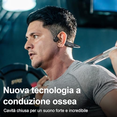 Écouteurs Bluetooth 5.3 à Conduction Osseuse, Casque Sport Étanche IP68, Noir