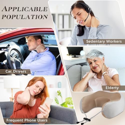 Coussin Massant Sans Fil Masseur Cervical, Portable et Ergonomique