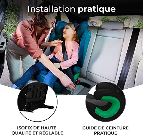 Kinderkraft Siège Auto Isofix Junior Fix i-Size, Groupe 2/3, Noir