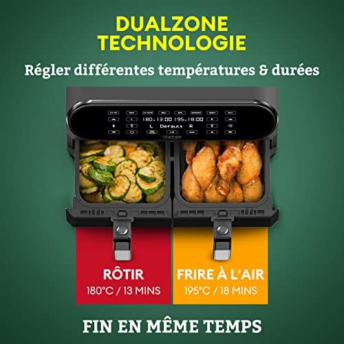 Friteuse à air avec grande capacité et programmes multifonctions pour une cuisson saine