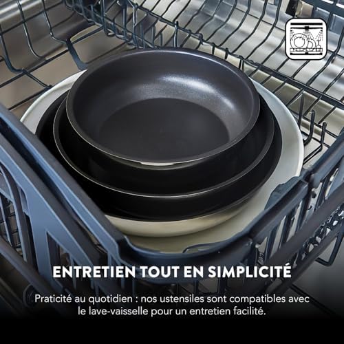 Baumalu Couscoussier Induction, Acier Inox, Ø24cm, 9L, Couvercle Verre