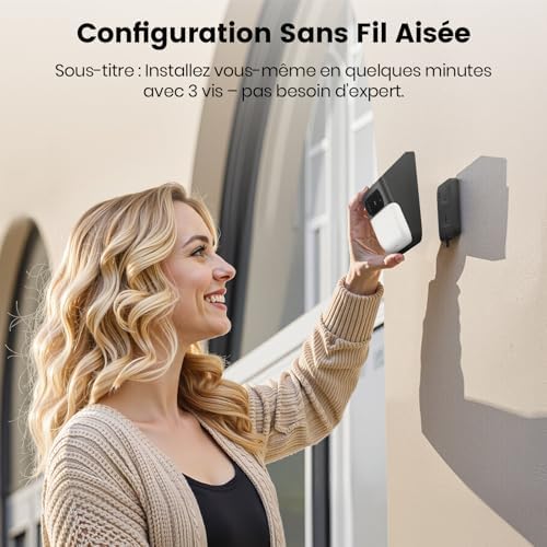 Caméra de Surveillance 3K Solaire, camera solaire Extérieure Sans Fil avec Détection AI