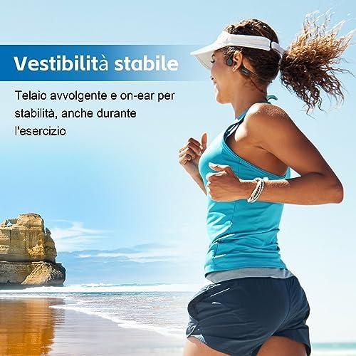 Casque Bluetooth 5.3 Conduction Osseuse Étanche IP68, Mémoire 32 Go