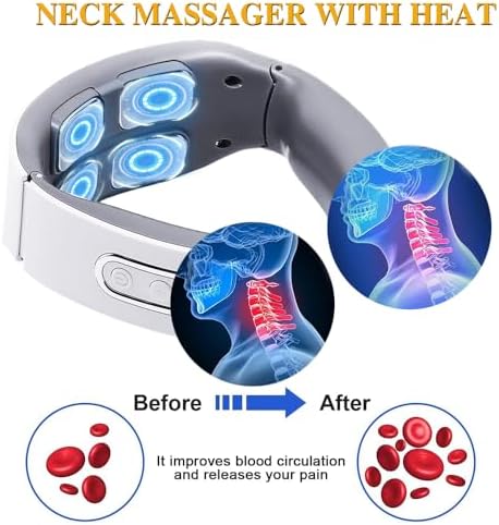 Masseur Cervical Portable avec Thérapie Thermique 42°C et 6 Modes