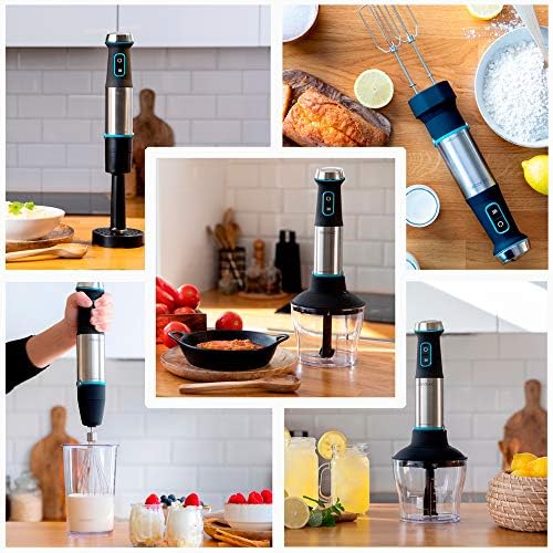Cecotec Mixeur Plongeant Power TitanBlack 1200 XL, 1200 W, Lames en Titane, Pied XL
