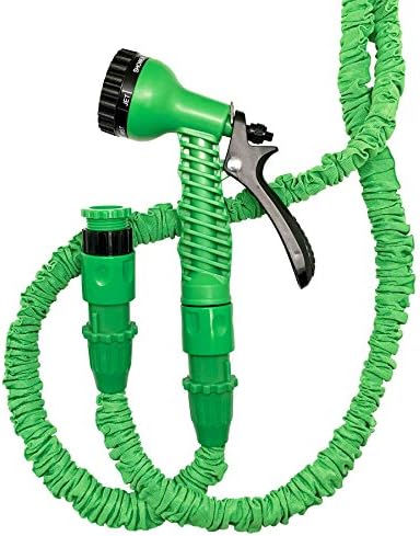 Tuyau d'Arrosage Extensible 7,5m, Vert, Léger et Facile à Utiliser