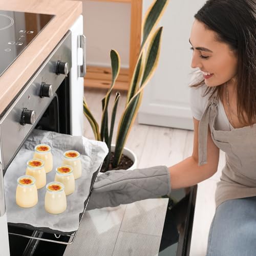 Lot de 24 Petit Pots en Verre 140ml avec Couvercle, Contenants pour Pudding et Yaourt