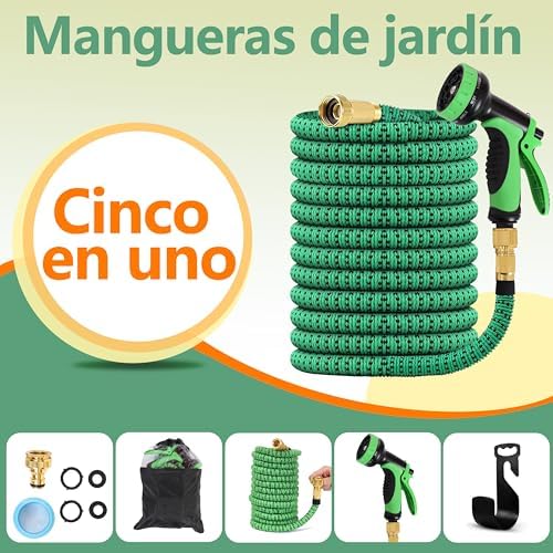 Tuyau d'Arrosage Extensible 75FT, Tuyau Arrosage Extensible avec 10 Modes de Pulvérisation, Vert