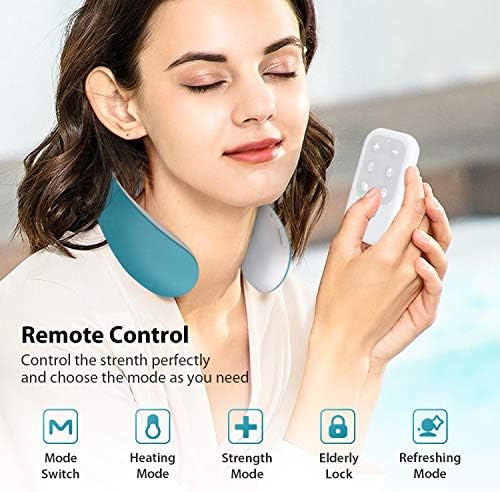 Masseur Cervical Portable avec Fonction Chauffante, 6 Modes et 18 Intensités