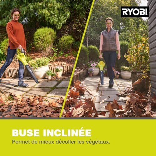 RYOBI Souffleur de Feuilles 18V One+ OBL1820S, Léger et Compact, 245 km/h