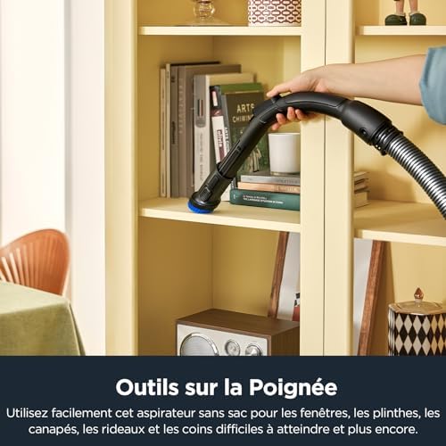 EUREKA Aspirateur Traîneau WhirlWind, 700W, Cyclonique, 1.5L, Bleu