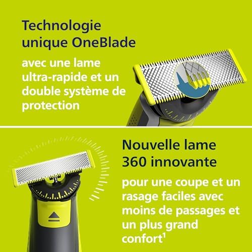 Philips Tondeuse Barbe OneBlade 360, Visage + Corps, QP2824/31
