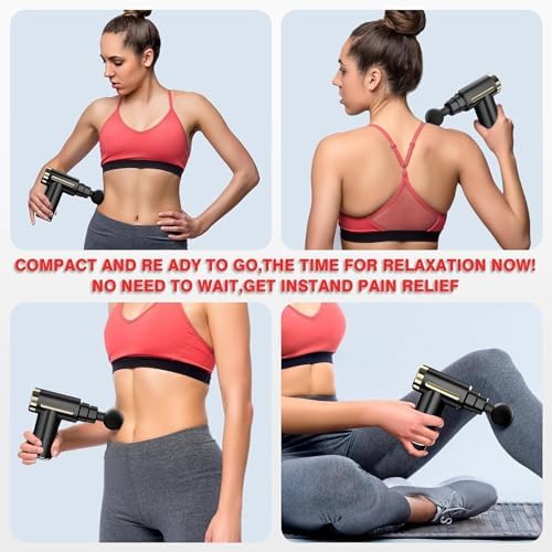 cotsoco Pistolet de Massage Musculaire, Mini, 4 Têtes, Silencieux