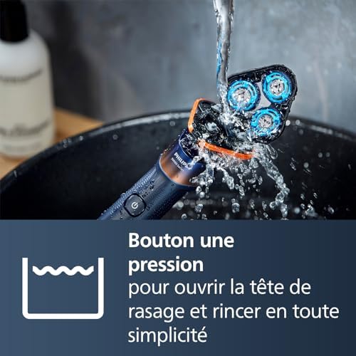 Philips Rasoir Électrique Homme X5012/00, Technologie SkinProtect, Étanche, Orange