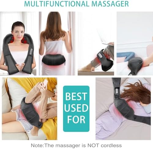 Masseur Cervical Shiatsu avec Chauffage, Appareil de Massage Dos et Cou