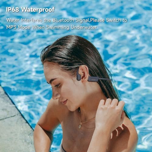 Écouteurs Bluetooth 5.4 à Conduction Osseuse pour Natation, IP68 Étanche, 32 Go MP3