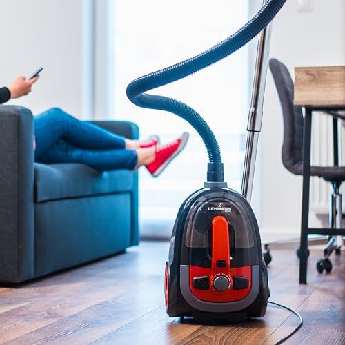 LEHMANN Aspirateur Cyclonique Typhoon 4000W, Sans Sac, Filtre HEPA, Brosse Turbo