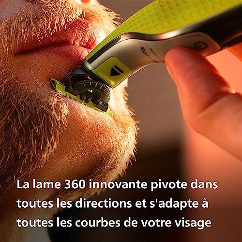 Philips Rasoir Électrique Homme OneBlade 360, Modèle QP2734/30, Lames 360, Sabot Réglable 5 en 1