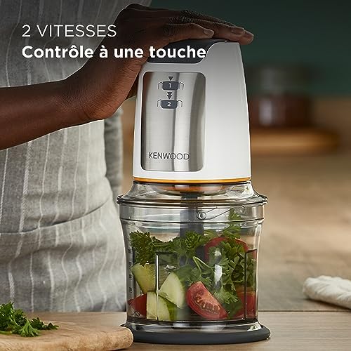 Kenwood Mini Hachoir Électrique CHP61.100WH, 500W, Bol 0,8L, Blanc