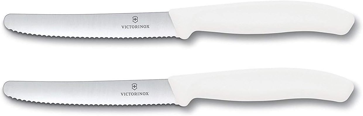 Couteaux à Tomates Victorinox - Lot de 2 - Lame 11 cm Blanc