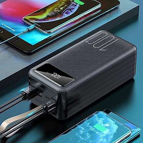 Chargeur Portable Batterie Externe 50000mAh, 4 USB, Noir