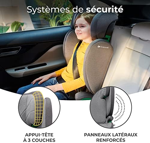 Kinderkraft Siège Auto Isofix JUNIOR FIX i-Size, Groupe 2/3, 100-150 cm, Gris