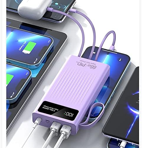 Banque d’Alimentation Portable 66W Batterie Externe 50000mAh, Blanc