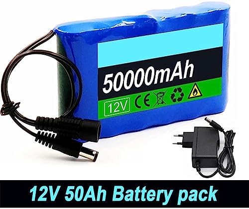 Batterie Externe 50000mAh 12V Rechargeable avec BMS Intégré et Chargeur DC