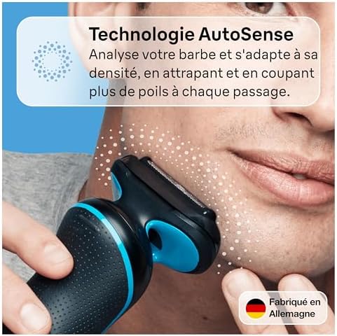 Braun Rasoir Électrique Homme Series 5 51-B1000s, Étanche, Sans Fil, 3 Lames Flexibles