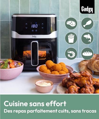 Friteuse à air sans huile avec technologie à air chaud pour une cuisson saine et rapide
