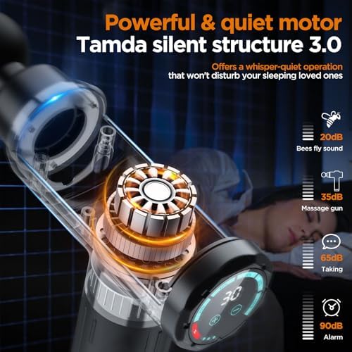 Pistolet de Massage Portable avec 10 Têtes, Technologie Silencieuse et Percussion Puissante